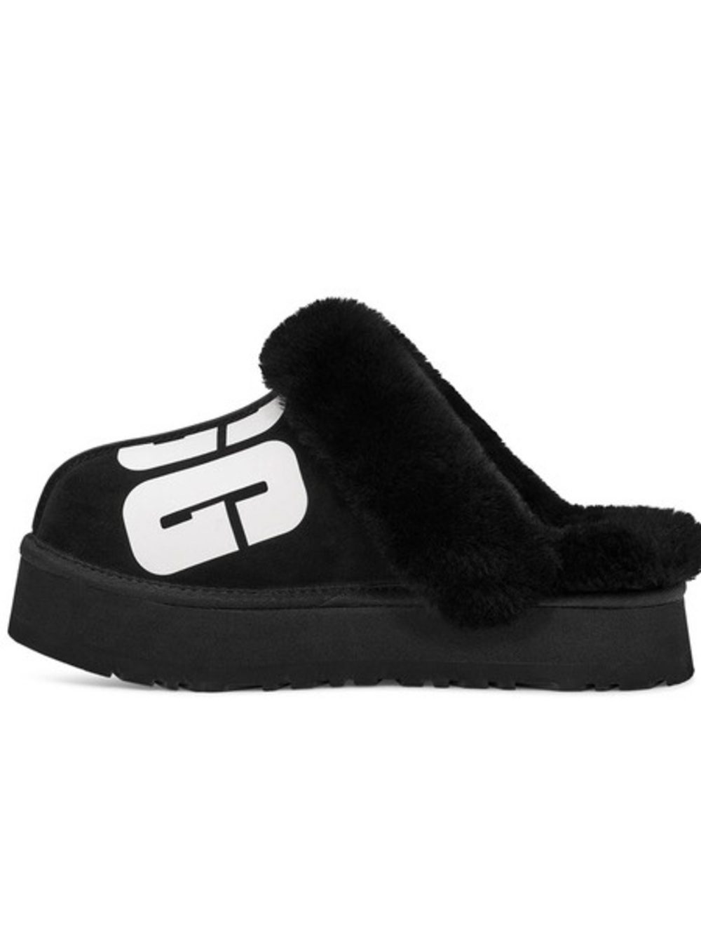 Ugg | Disquette Chopd Platform Slippers Black White Size 8